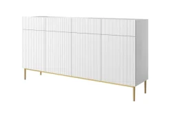 Bogart Komody*NICOLE KOMODA 200 4D4SZ - biały mat / złoty stelaż