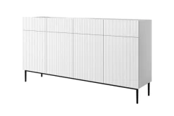 Bogart Komody*NICOLE KOMODA 200 4D4SZ - biały mat / czarny stelaż