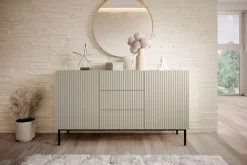 Bogart Komody*NICOLE KOMODA 150 2D3SZ - cashmere / czarny stelaż