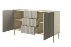 Bogart Komody*NICOLE KOMODA 150 2D3SZ - cashmere / złoty stelaż