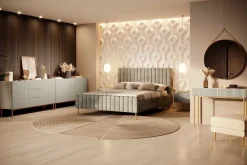 Bogart Komody*NICOLE KOMODA 150 2D3SZ - cashmere / złoty stelaż