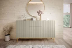 Bogart Komody*NICOLE KOMODA 150 2D3SZ - cashmere / złoty stelaż