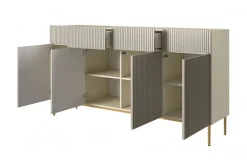 Bogart Komody*NICOLE KOMODA 200 4D4SZ - cashmere / złoty stelaż