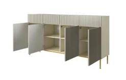 Bogart Komody*NICOLE KOMODA 200 4D4SZ - cashmere / złoty stelaż