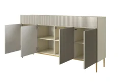 Bogart Komody*NICOLE KOMODA 200 4D4SZ - cashmere / złoty stelaż