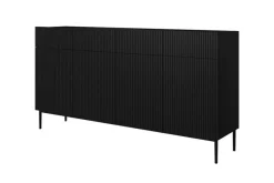 Bogart Komody*NICOLE KOMODA 200 4D4SZ - czarny mat / czarny stelaż