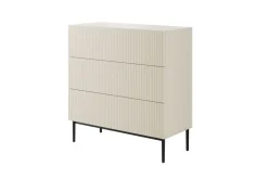 Bogart Komody*NICOLE KOMODA 100 3SZ - cashmere / czarny stelaż