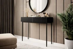 Bogart Stoliki Kawowe I Ławy*NICOLE KONSOLA/TOALETKA 100 2SZ - czarny mat / czarny stelaż