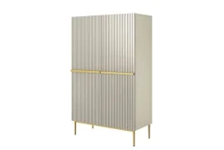 Bogart Komody*NICOLE KREDENS 100 2D2SZ - cashmere / złoty stelaż