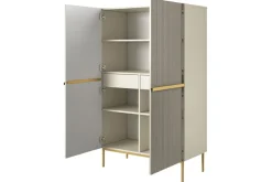 Bogart Komody*NICOLE KREDENS 100 2D2SZ - cashmere / złoty stelaż