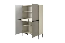 Bogart Komody*NICOLE KREDENS 100 2D2SZ - cashmere / czarny stelaż