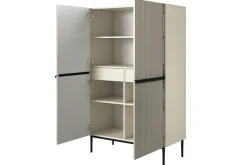 Bogart Komody*NICOLE KREDENS 100 2D2SZ - cashmere / czarny stelaż