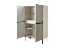 Bogart Komody*NICOLE KREDENS 100 2D2SZ - cashmere / czarny stelaż