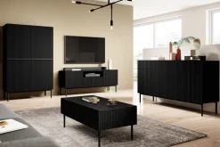 Bogart Komody*NICOLE KREDENS 100 2D2SZ - czarny mat / czarny stelaż