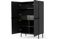 Bogart Komody*NICOLE KREDENS 100 2D2SZ - czarny mat / czarny stelaż