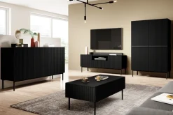 Bogart Komody*NICOLE KREDENS 100 2D2SZ - czarny mat / czarny stelaż