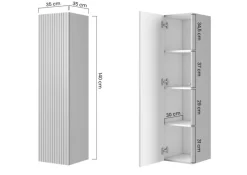 Bogart Szafki I Regały*NICOLE SŁUPEK ŁAZIENKOWY 140 1D - biały mat