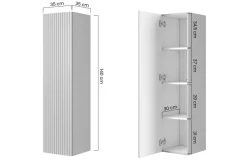 Bogart Szafki I Regały*NICOLE SŁUPEK ŁAZIENKOWY 140 1D - czarny mat