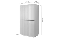 Bogart Szafy*NICOLE SZAFA 100 2D - anticrosa / złote uchwyty / cokół