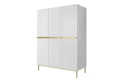 Bogart Szafy*NICOLE SZAFA 150 3D - biały mat / złoty stelaż