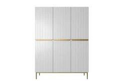 Bogart Szafy*NICOLE SZAFA 150 3D - biały mat / złoty stelaż