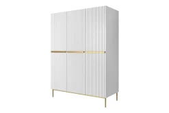 Bogart Szafy*NICOLE SZAFA 150 3D - biały mat / złoty stelaż