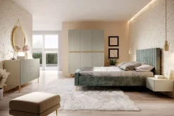 Bogart Szafy*NICOLE SZAFA 150 3D - cashmere / złoty stelaż