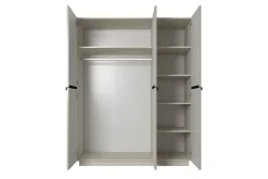 Bogart Szafy*NICOLE SZAFA 150 3D - cashmere / czarne uchwyty / cokół