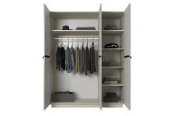 Bogart Szafy*NICOLE SZAFA 150 3D - cashmere / czarne uchwyty / cokół