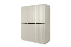 Bogart Szafy*NICOLE SZAFA 150 3D - cashmere / czarne uchwyty / cokół