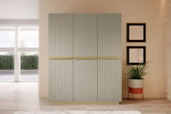 Bogart Szafy*NICOLE SZAFA 150 3D - cashmere / złote uchwyty / cokół