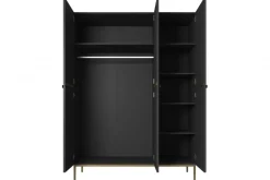 Bogart Szafy*NICOLE SZAFA 150 3D - czarny mat / złoty stelaż