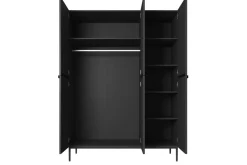 Bogart Szafy*NICOLE SZAFA 150 3D - czarny mat / czarny stelaż