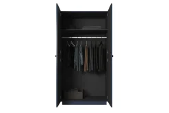 Bogart Szafy*NICOLE SZAFA 100 2D - wave blue / złote uchwyty / cokół