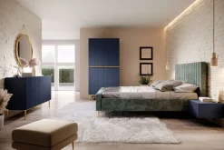 Bogart Szafy*NICOLE SZAFA 100 2D - wave blue / złoty stelaż