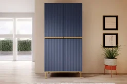 Bogart Szafy*NICOLE SZAFA 100 2D - wave blue / złoty stelaż