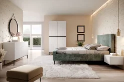 Bogart Szafy*NICOLE SZAFA 100 2DP - biały mat / czarny stelaż