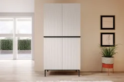 Bogart Szafy*NICOLE SZAFA 100 2DP - biały mat / czarny stelaż