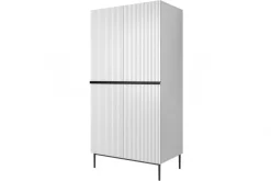 Bogart Szafy*NICOLE SZAFA 100 2DP - biały mat / czarny stelaż