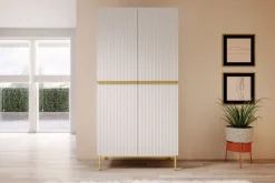 Bogart Szafy*NICOLE SZAFA 100 2DP - biały mat / złoty stelaż