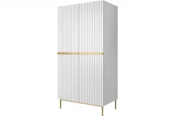 Bogart Szafy*NICOLE SZAFA 100 2DP - biały mat / złoty stelaż