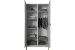 Bogart Szafy*NICOLE SZAFA 100 2DP - biały mat / złoty stelaż