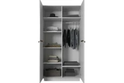 Bogart Szafy*NICOLE SZAFA 100 2DP - biały mat / złote uchwyty / cokół