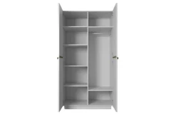 Bogart Szafy*NICOLE SZAFA 100 2DP - biały mat / złote uchwyty / cokół