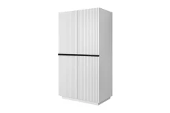 Bogart Szafy*NICOLE SZAFA 100 2DP - biały mat / czarne uchwyty / cokół