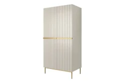 Bogart Szafy*NICOLE SZAFA 100 2DP - cashmere / złoty stelaż