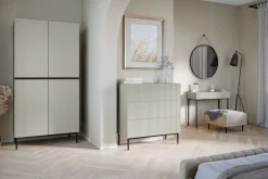 Bogart Szafy*NICOLE SZAFA 100 2DP - cashmere / czarny stelaż