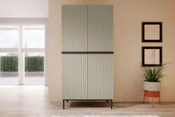 Bogart Szafy*NICOLE SZAFA 100 2DP - cashmere / czarny stelaż