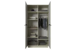 Bogart Szafy*NICOLE SZAFA 100 2DP - cashmere / czarne uchwyty / cokół