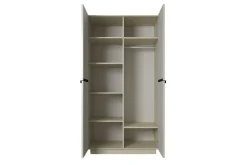 Bogart Szafy*NICOLE SZAFA 100 2DP - cashmere / czarne uchwyty / cokół